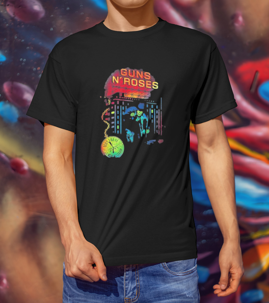 Guns N’ Roses Montreal Reflective Pocket Watch Buildings T-Shirt