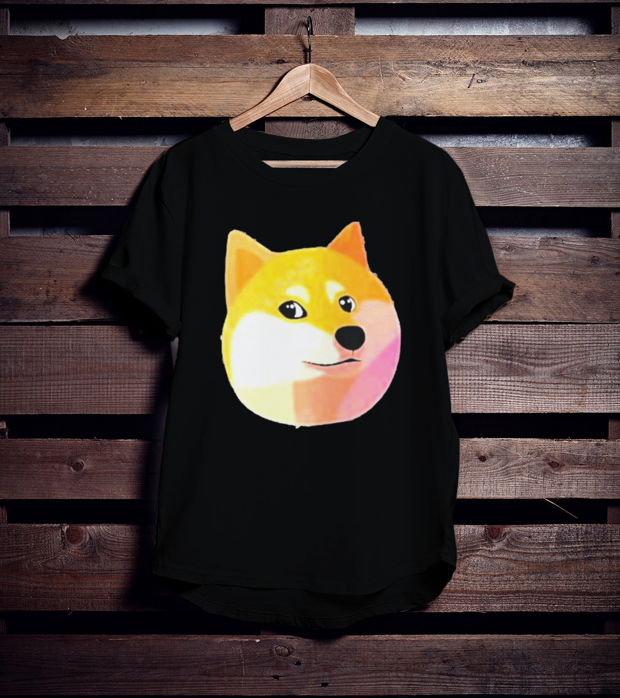 Getdoge Merch Doge Meme Coin Shiba Inu Face T-Shirt