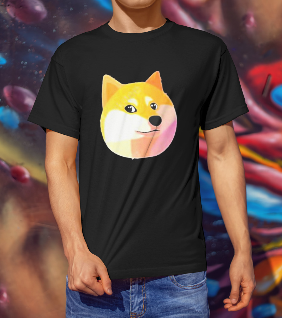 Getdoge Merch Doge Meme Coin Shiba Inu Face T-Shirt