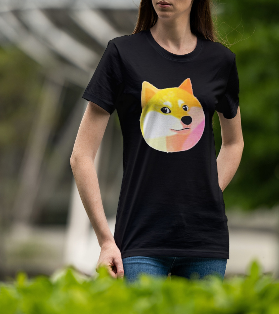 Getdoge Merch Doge Meme Coin Shiba Inu Face T-Shirt