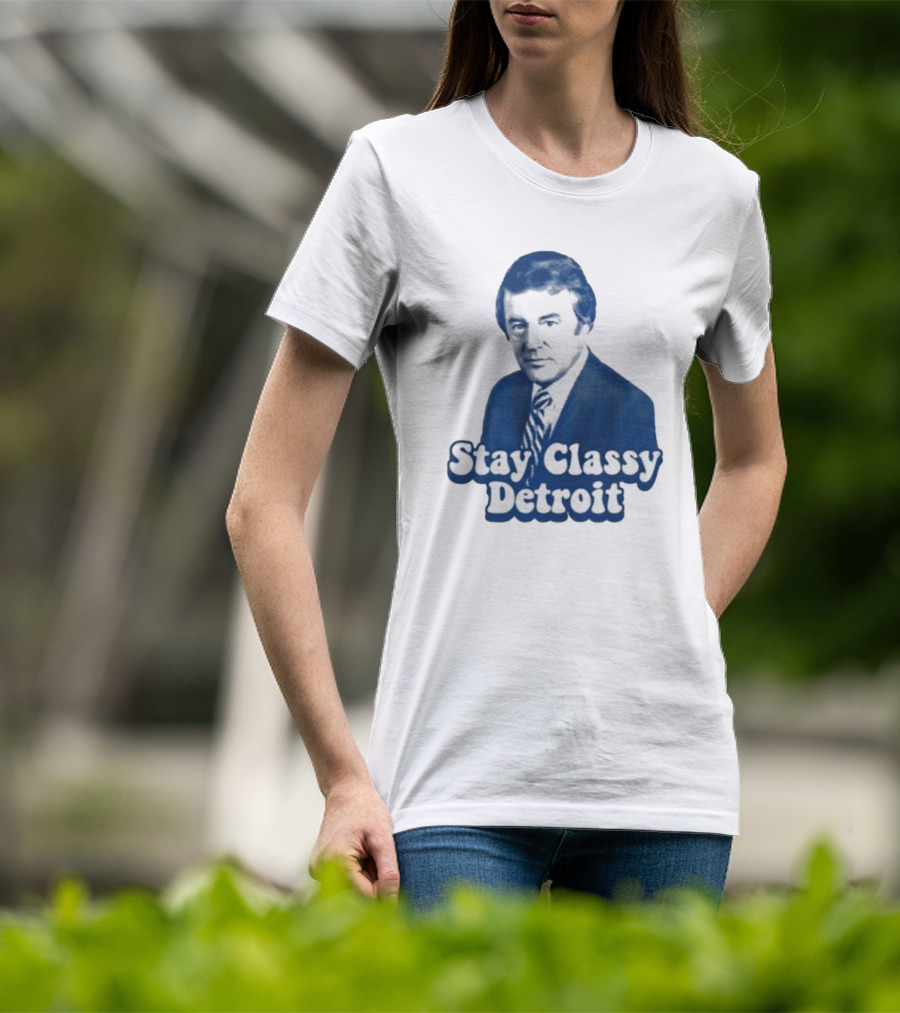 Stay Classy Detroit Vintage Bill Bonds Image T-Shirt