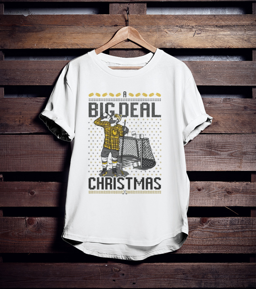 A Big Deal Christmas Hockey Player Flannel T-Shirt