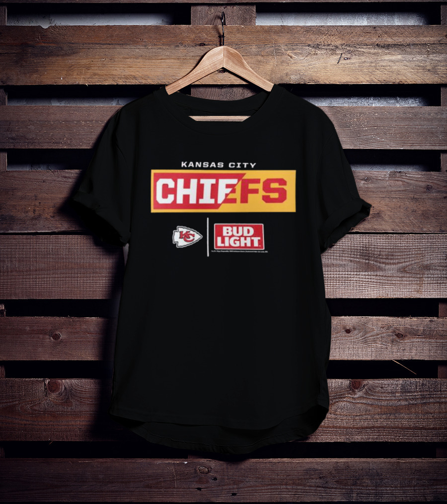 Kansas City Chiefs Bud Light NFL Partnership T-Shirt