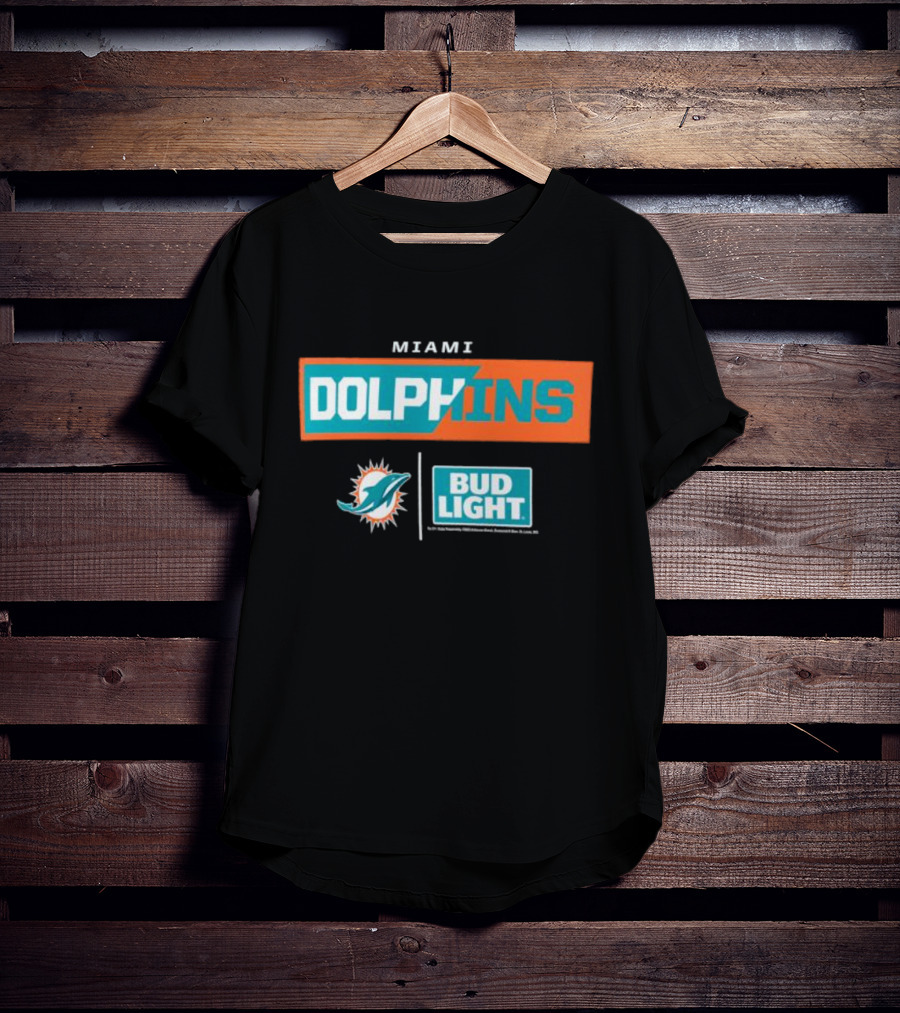 Miami Dolphins Bud Light NFL Collaboration T-Shirt