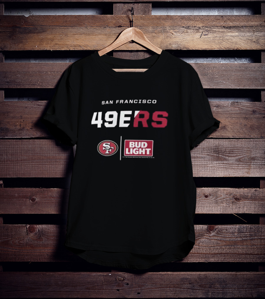 San Francisco 49ers Bud Light NFL Collaboration T-Shirt