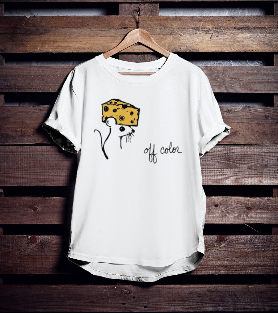Cheesehead Mouse Off Color Sketch With Cheese Hat T-Shirt