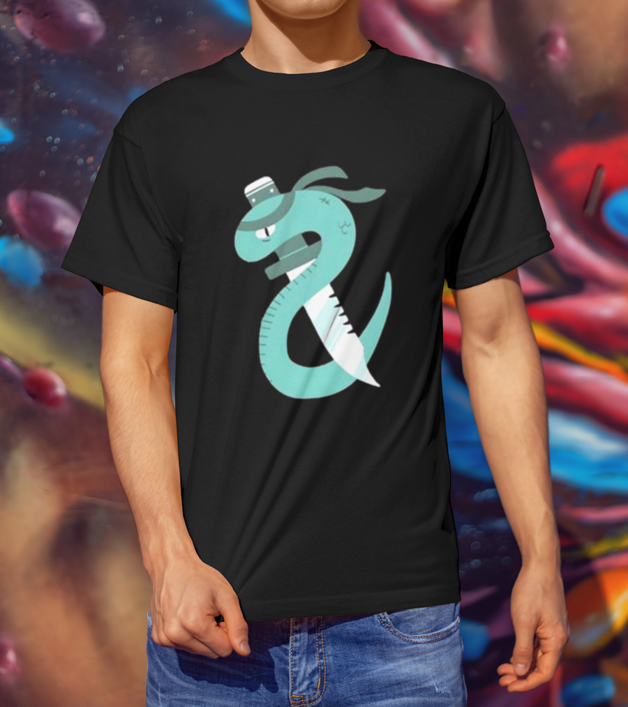 Eat More Snakes Karate Snake With Sushi Headband T-Shirt