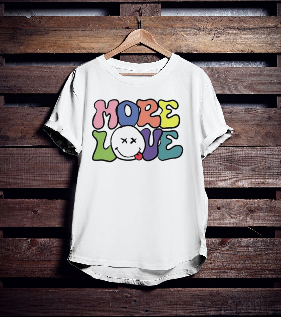 Wizkid More Love Colorful Groovy Smiley Mood T-Shirt