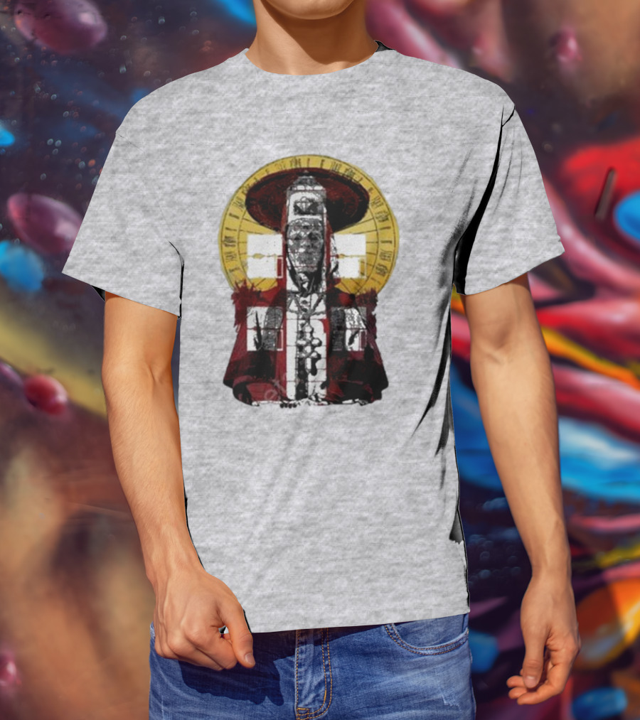 Dozens Of Rebel Moon Roman Numeral Halo Clergyman T-Shirt