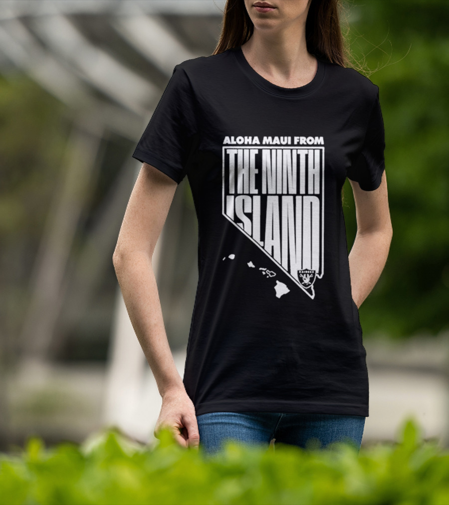 Aloha Maui From The Ninth Island Raiders Nevada Map T-Shirt