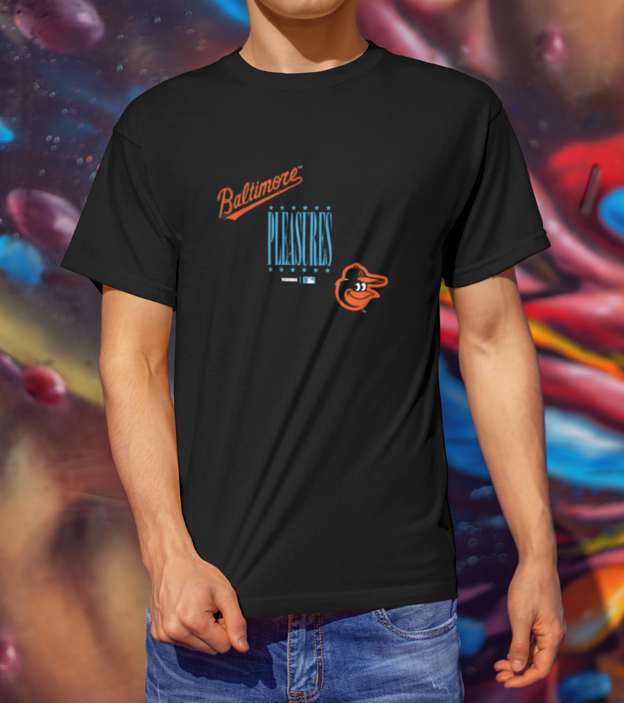 Baltimore Orioles PLEASURES MLB Collaboration T-Shirt