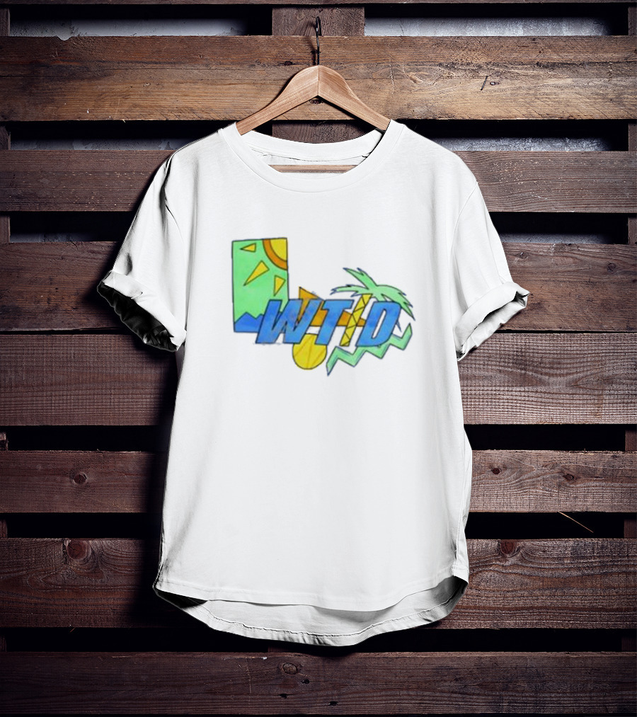 WTID 90s Retro Tropical Sun Palm T-Shirt