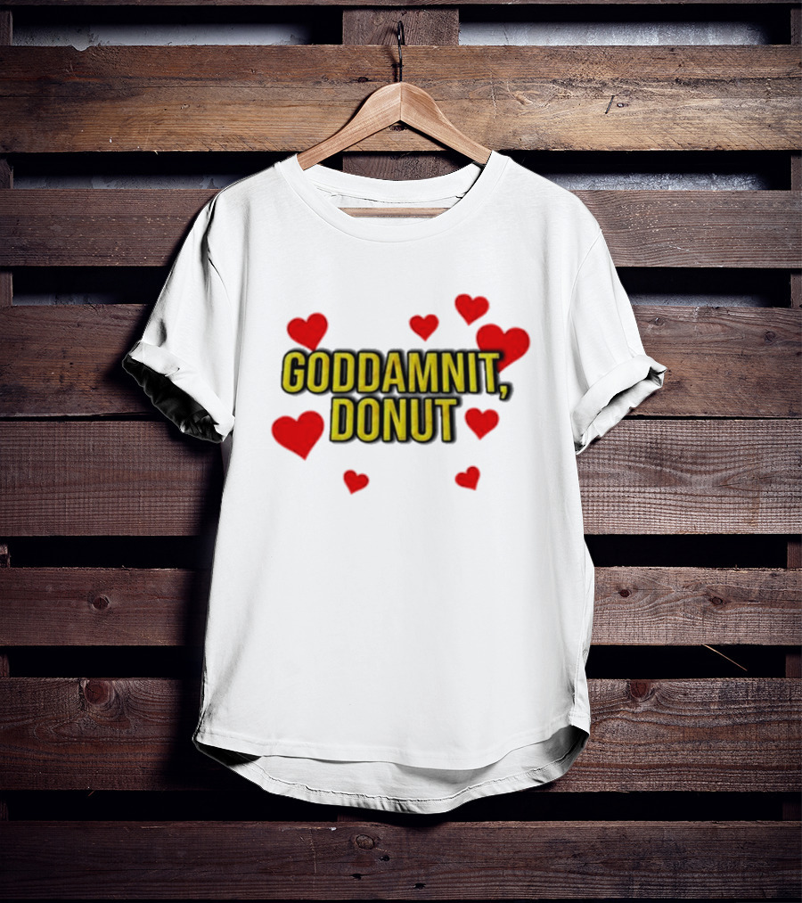 Dungeoncrawlercarl Goddamnit Donut Red Hearts T-Shirt