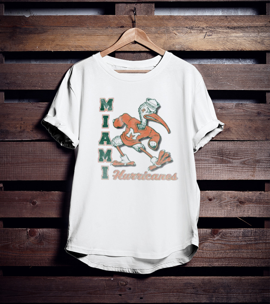 Miami Hurricanes Vintage Ibis Mascot Phase Out '47 Franklin T-Shirt