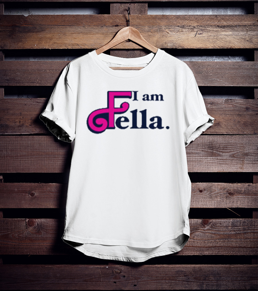 Nafo I Am Fella Bold Swirl Lettering T-Shirt