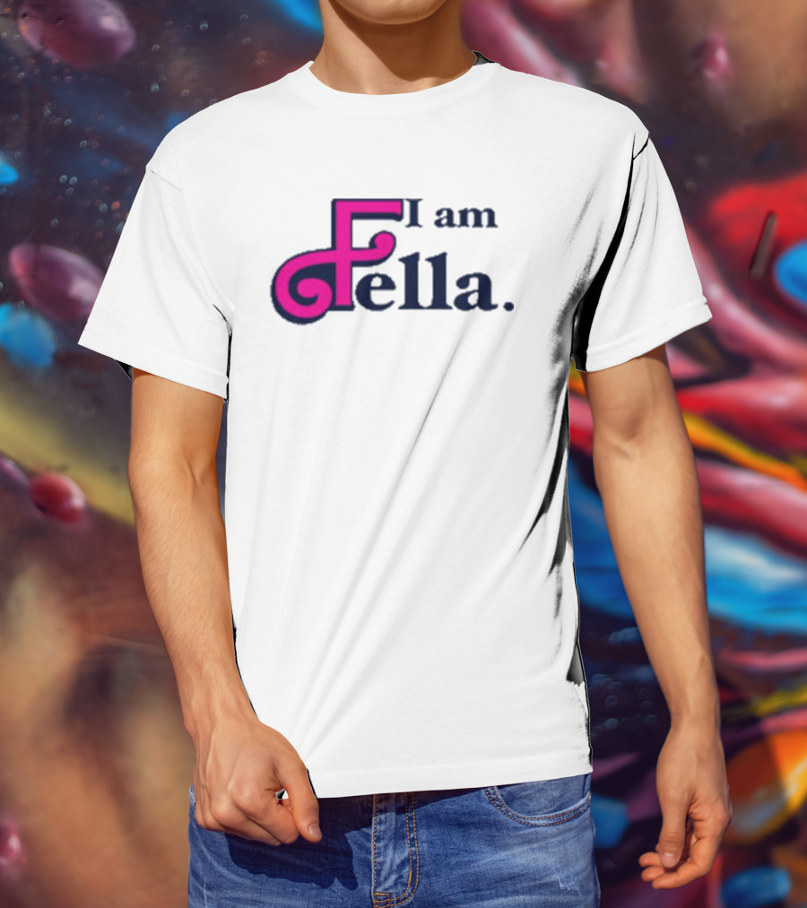 Nafo I Am Fella Bold Swirl Lettering T-Shirt