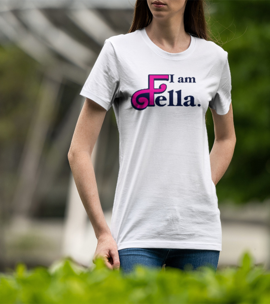 Nafo I Am Fella Bold Swirl Lettering T-Shirt