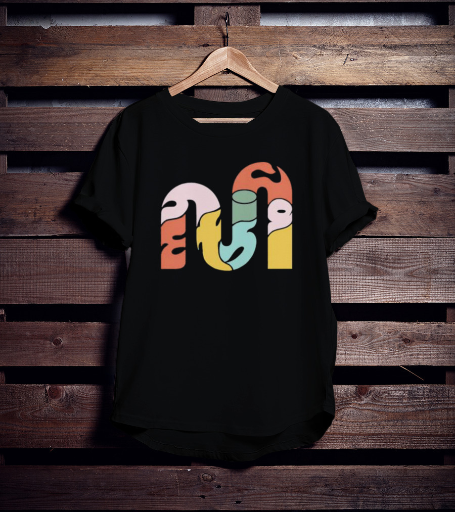 Mythical Groove Psychedelic Colorful Typography T-Shirt