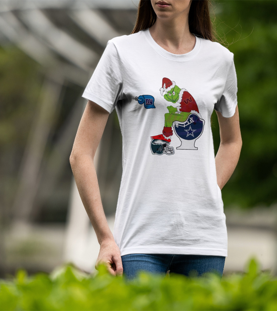 The Grinch New York Giants Dallas Cowboys Philadelphia Eagles Washington Commanders NFL Rivalry T-Shirt