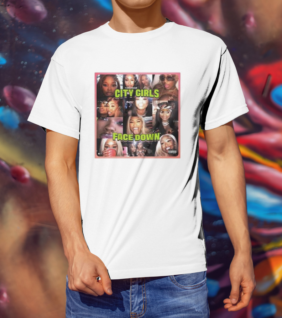 Citygirls Yung Miami Jt City Girls Face Down Parental Advisory T-Shirt