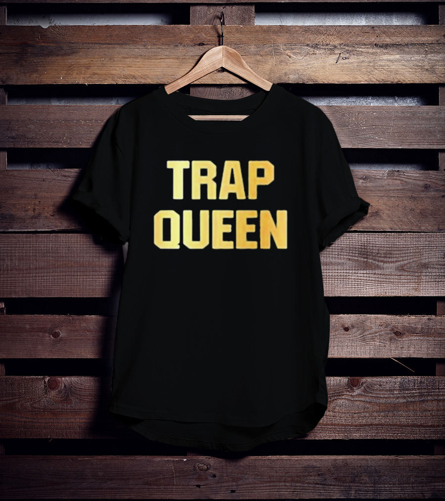 Graeme Barrett Trap Queen Bold Gold Text T-Shirt