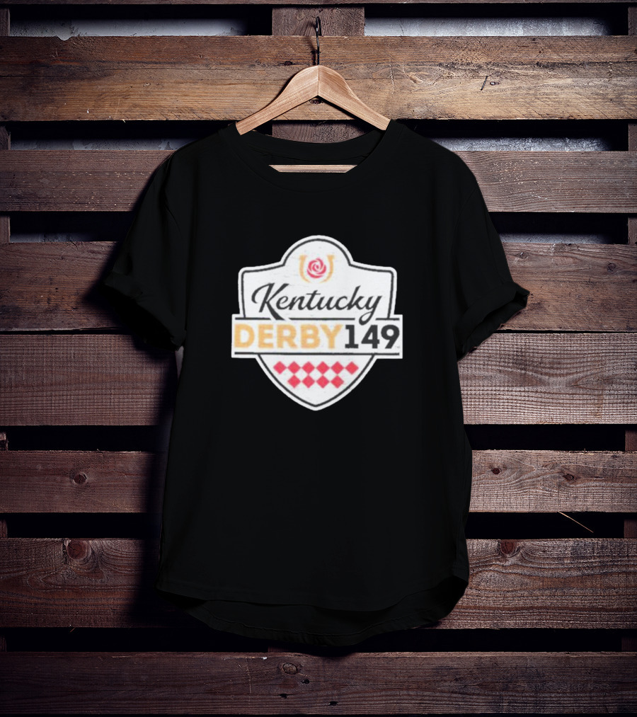 Kentucky Derby 149 Shield Logo Store 47 Black Premier Franklin T-Shirt
