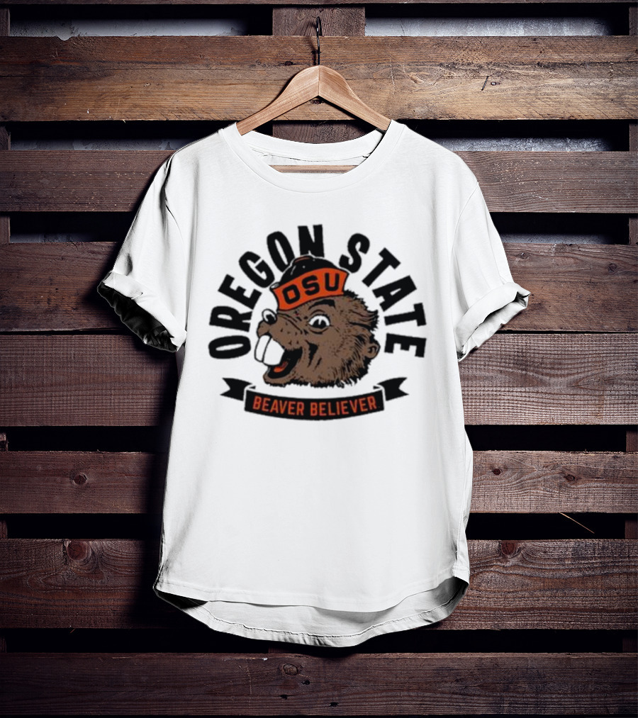 Oregon State OSU Beaver Believer Retro Mascot T-Shirt