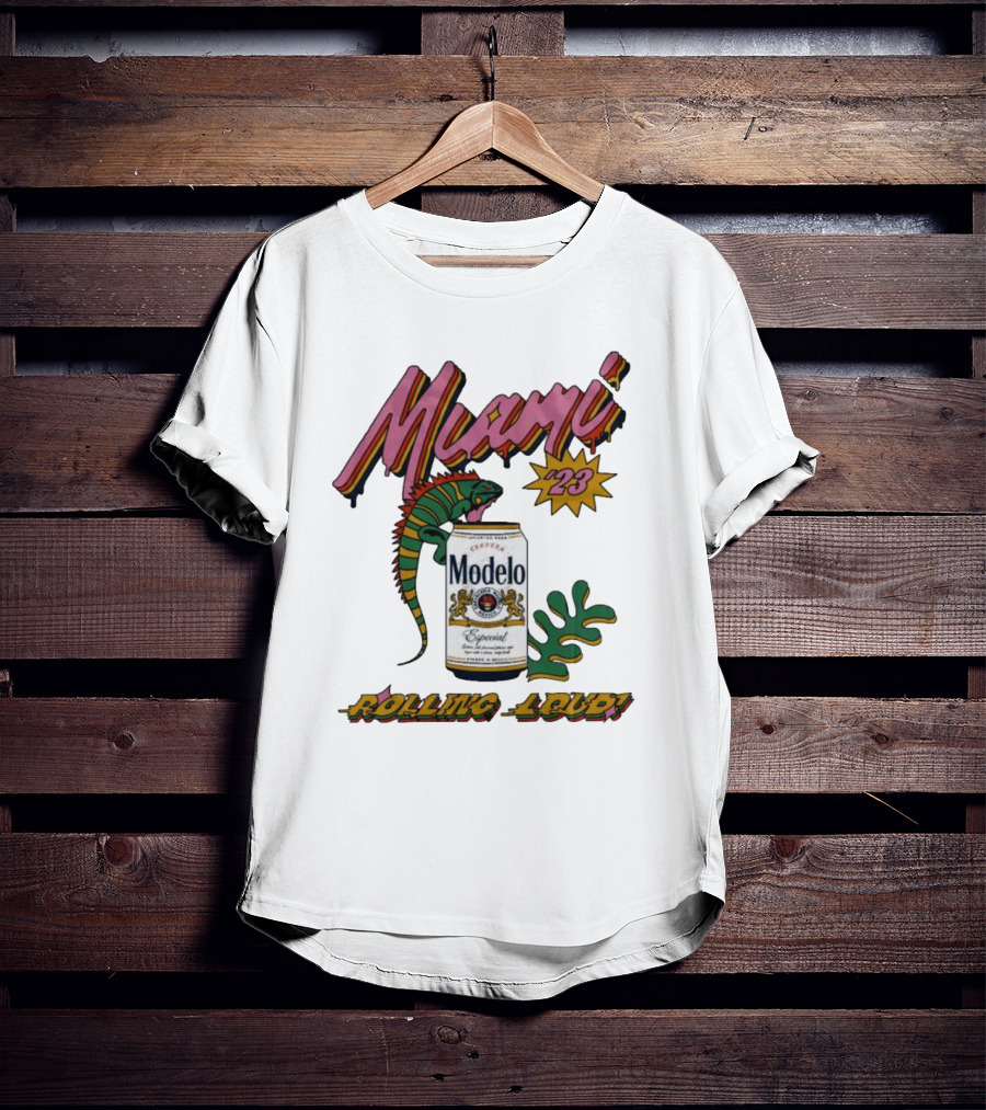 Miami 23 Iguana Modelo Rolling Loud T-Shirt