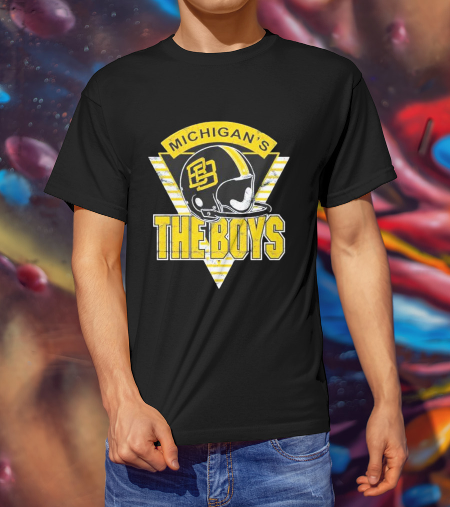 Bussin’ With The Boys Michigan’s The Boys Helmet T-Shirt