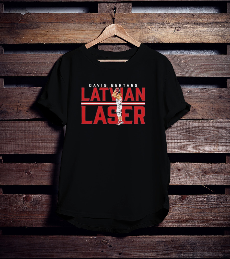 Davis Bertans Latvian Laser Basketball Player T-Shirt
