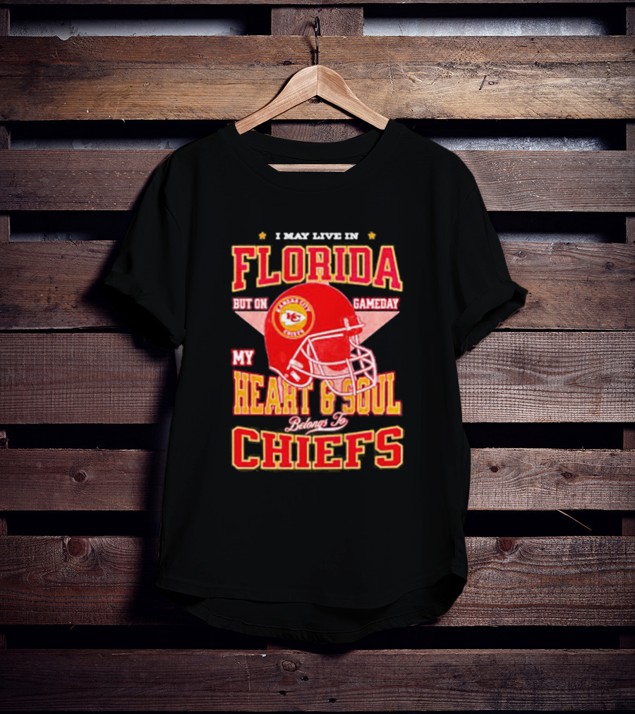 Florida Gameday Heart And Soul Belongs To Kansas City Chiefs T-Shirt