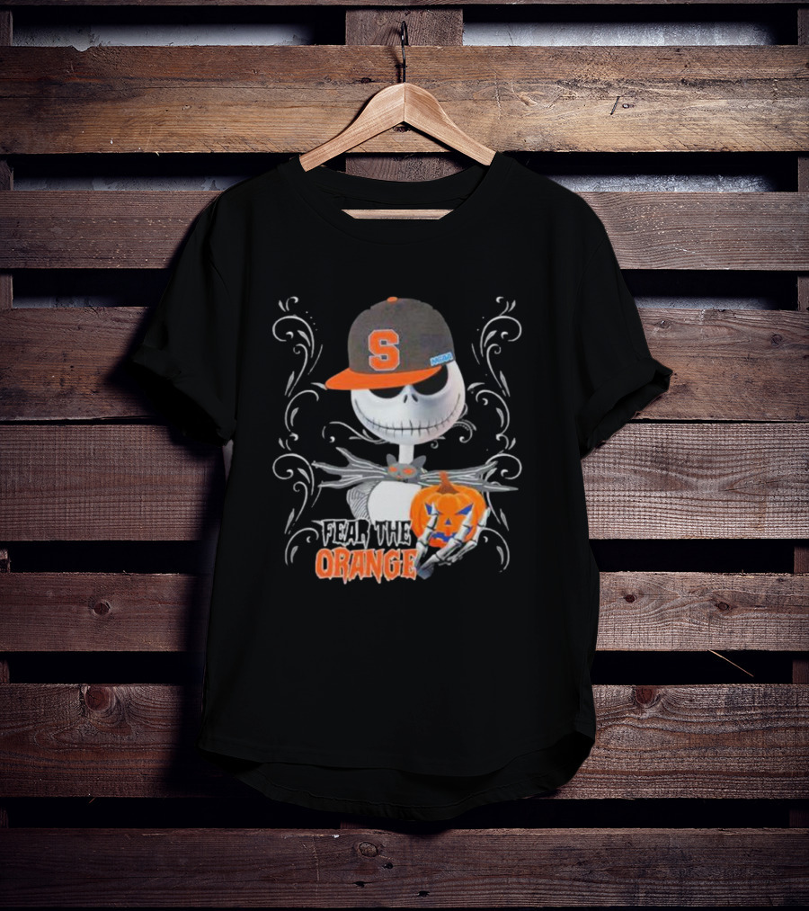 Fear The Orange Jack Skellington Syracuse Halloween Pumpkin T-Shirt