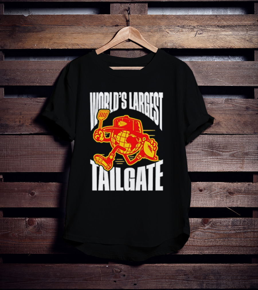 World's Largest Tailgate Football Globe And Spatula T-Shirt