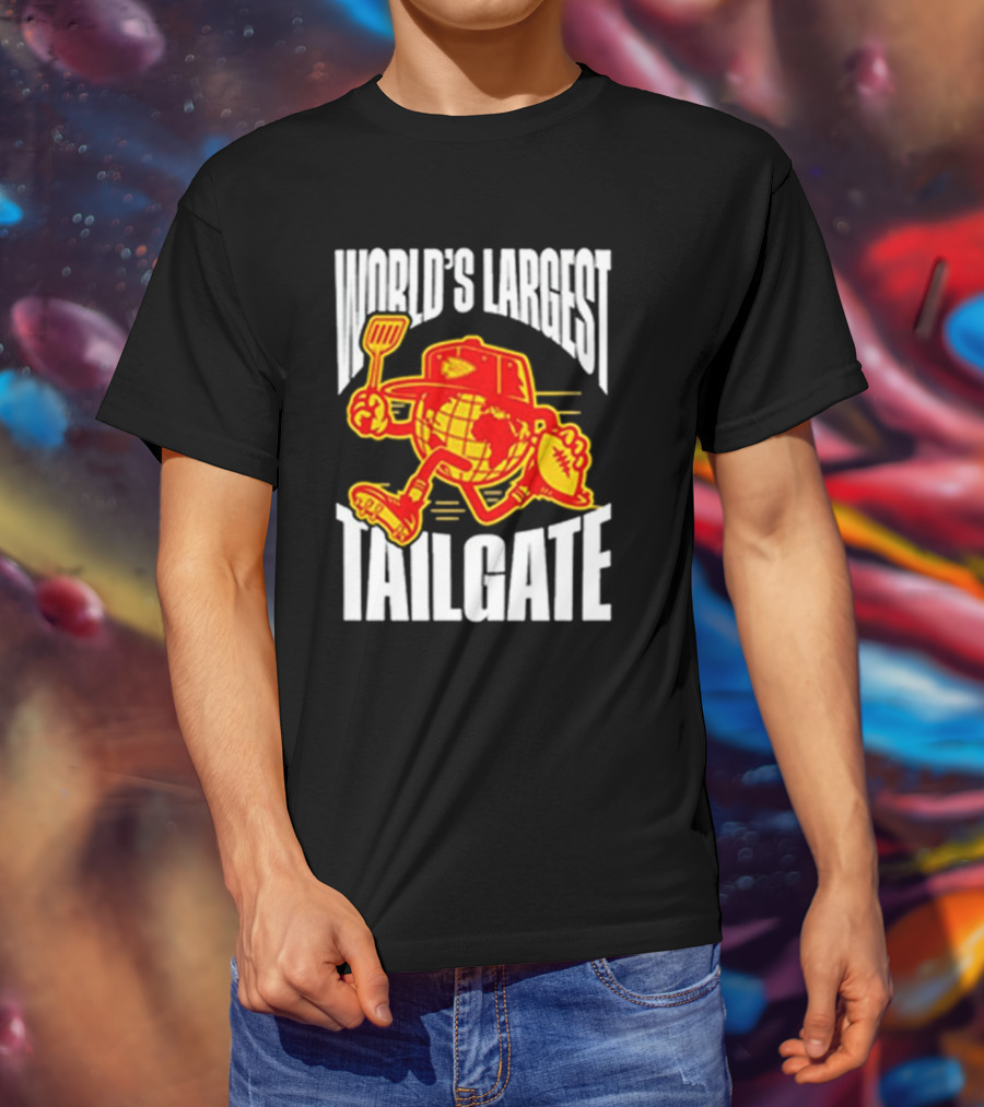 World's Largest Tailgate Football Globe And Spatula T-Shirt