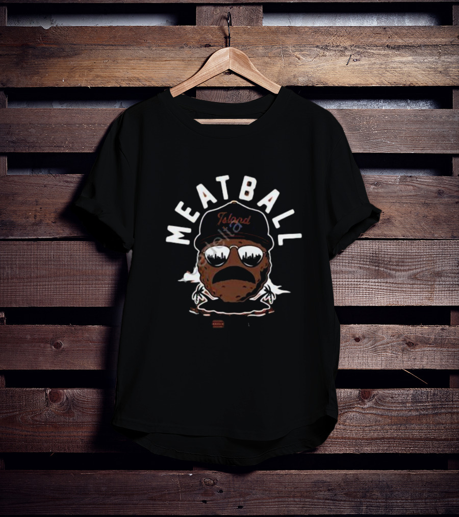 Meatball Island CHGO Island Mustache Sunglasses Hat T-Shirt