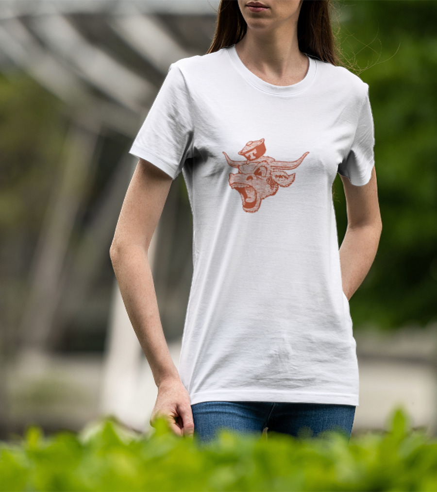 Texas Longhorns Vintage Bevo Logo Texas Orange Franklin T-Shirt