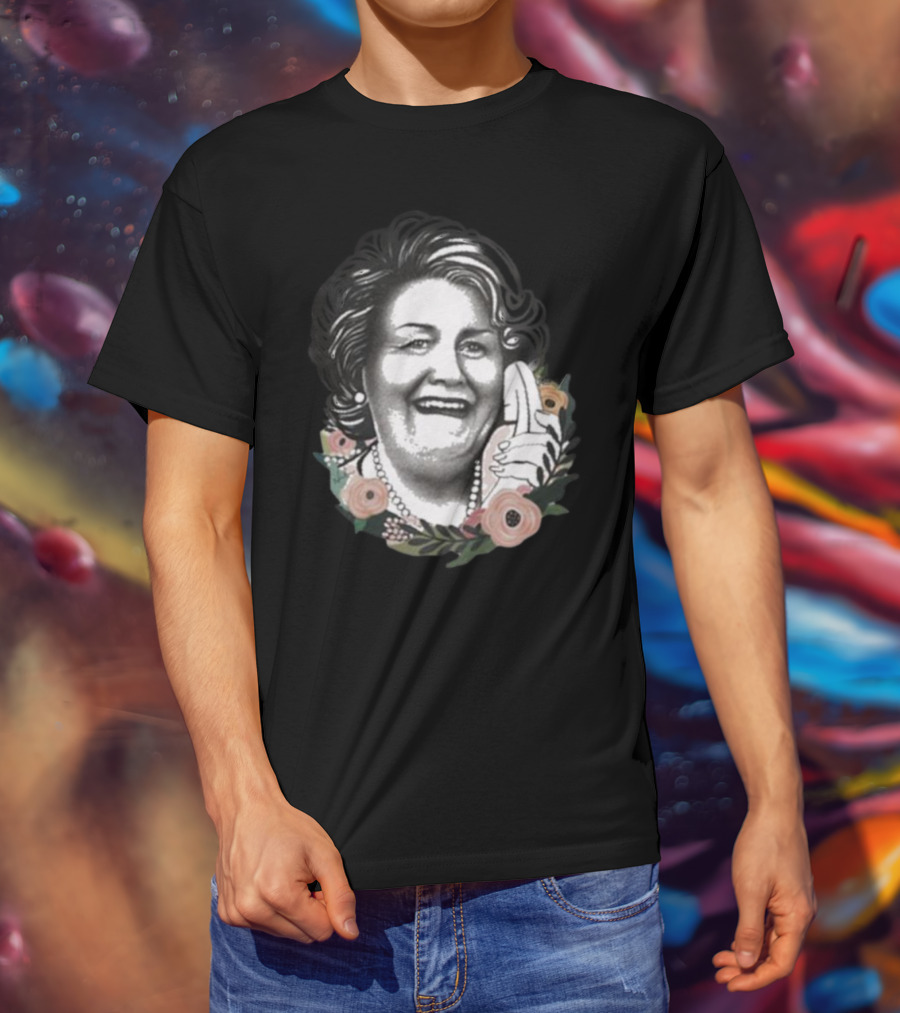 Nordacious Hyacinth With Floral Accents And Phone Gesture T-Shirt