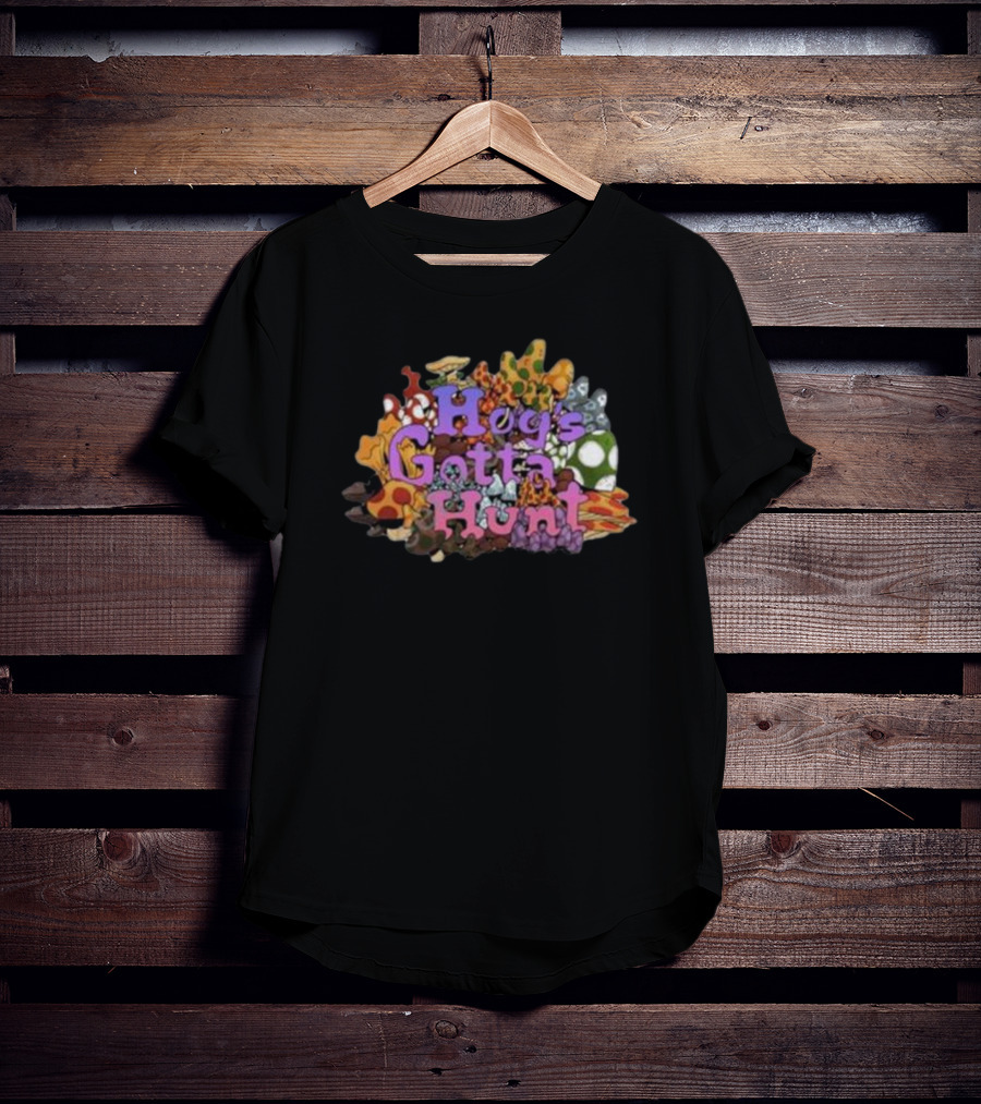 Hog’s Gotta Hunt Psychedelic Mushroom T-Shirt