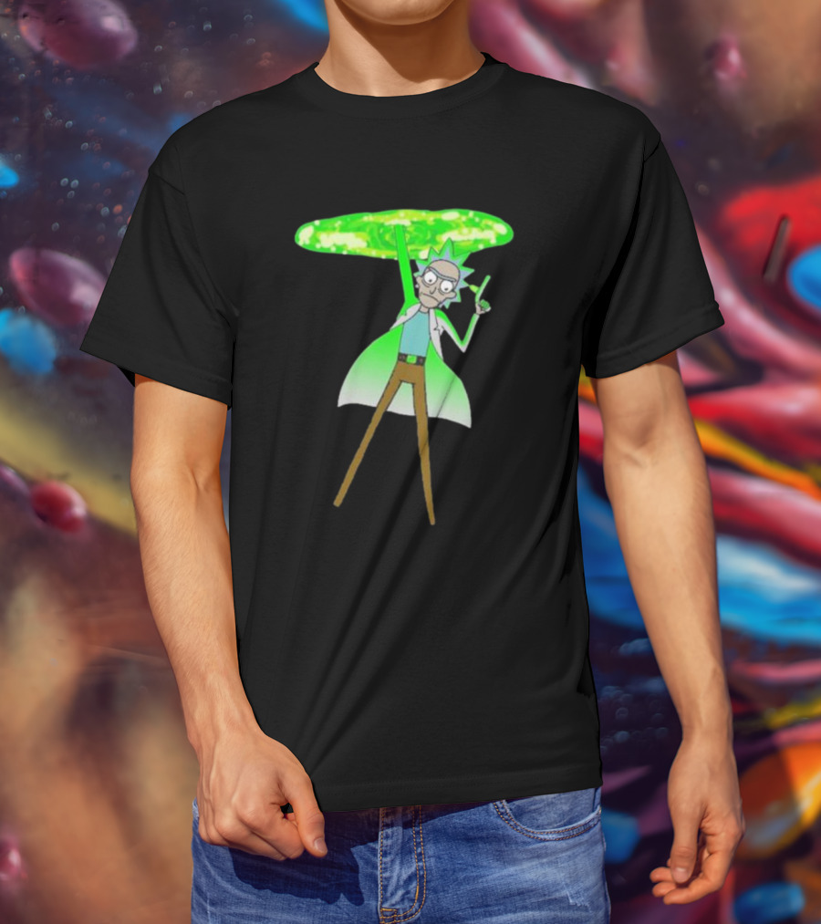 Rick Sanchez Portal Green Slime Rick And Morty T-Shirt