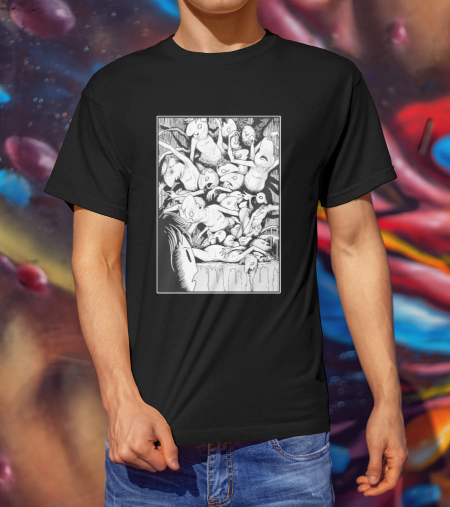 Oneyplays Horror Manga Boys Disturbing Creature Chaos T-Shirt