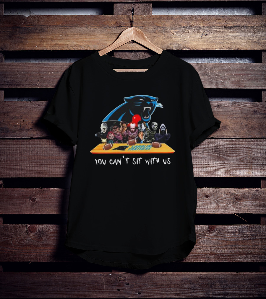 Carolina Panthers Horror Characters You Can’t Sit With Us T-Shirt