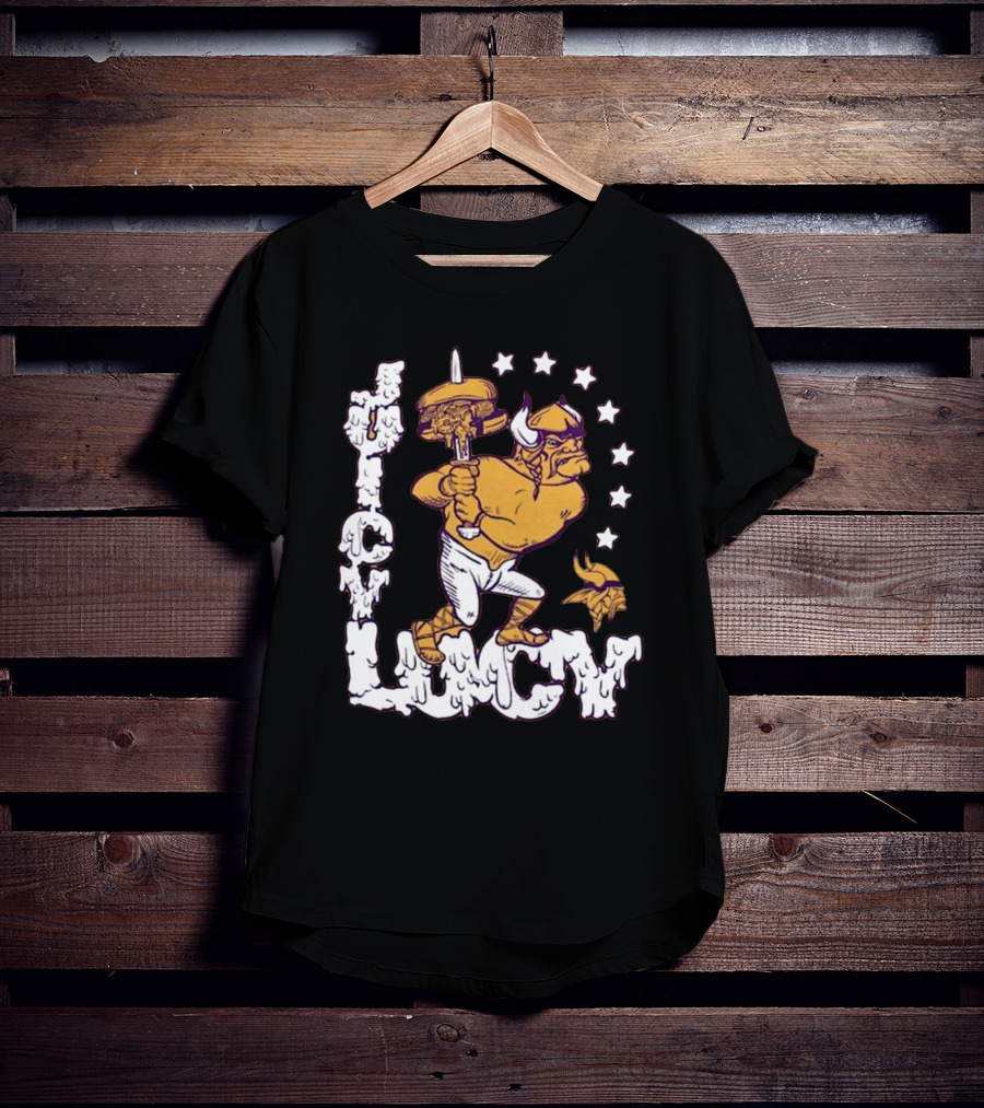 Juicy Lucy Gold Minnesota Vikings X Guy Fieri’s Flavortown Tri-Blend Homage NFL T-Shirt