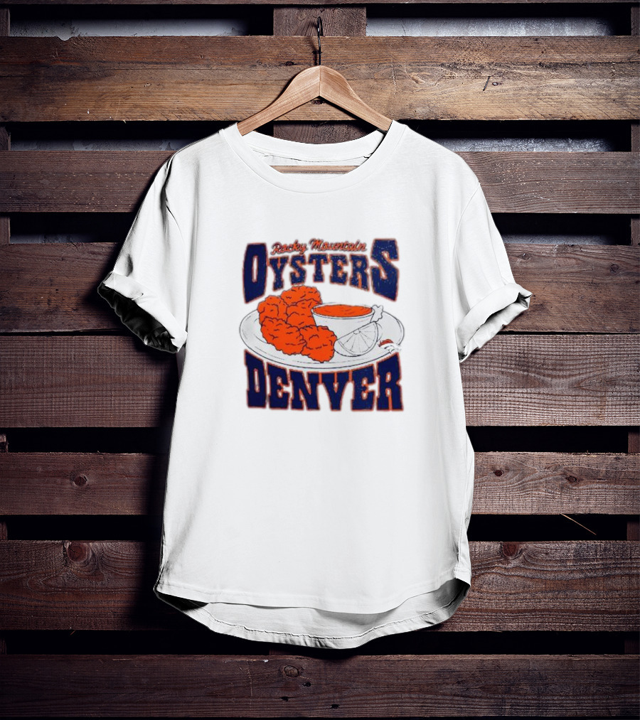 Rocky Mountain Oysters Denver Broncos NFL X Guy Fieri Flavortown Homage Gray Tri-Blend T-Shirt