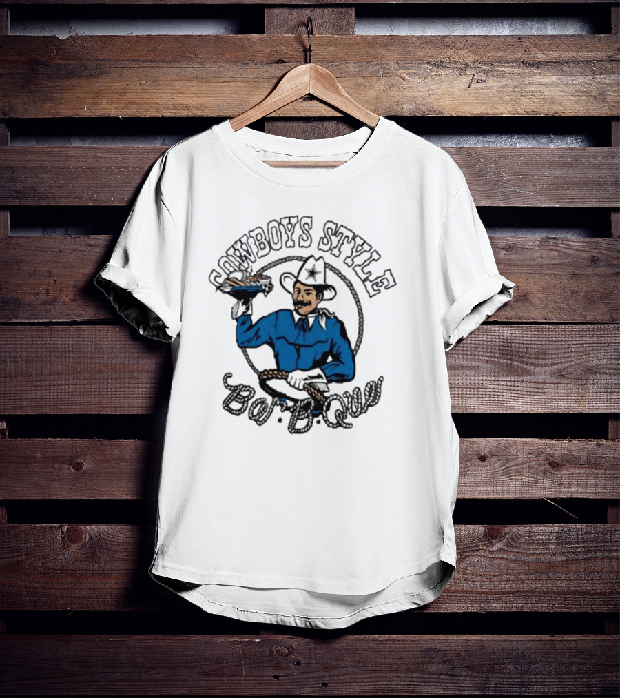 Cowboys Style Bar-B-Que Homage Royal Dallas Cowboys NFL X Guy Fieri’s Flavortown Tri-Blend T-Shirt