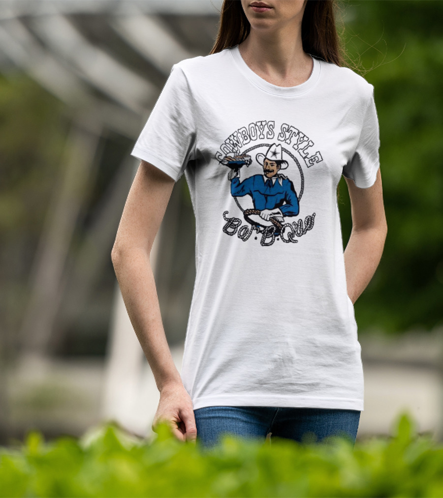 Cowboys Style Bar-B-Que Homage Royal Dallas Cowboys NFL X Guy Fieri’s Flavortown Tri-Blend T-Shirt