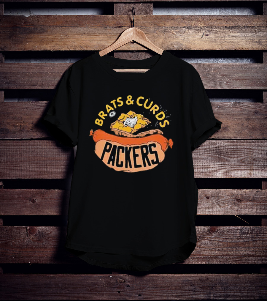 Brats And Curds Packers Homage NFL X Flavortown Green Bay Packers T-Shirt
