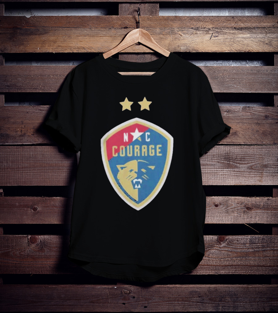 NC Courage Logo Two Stars T-Shirt
