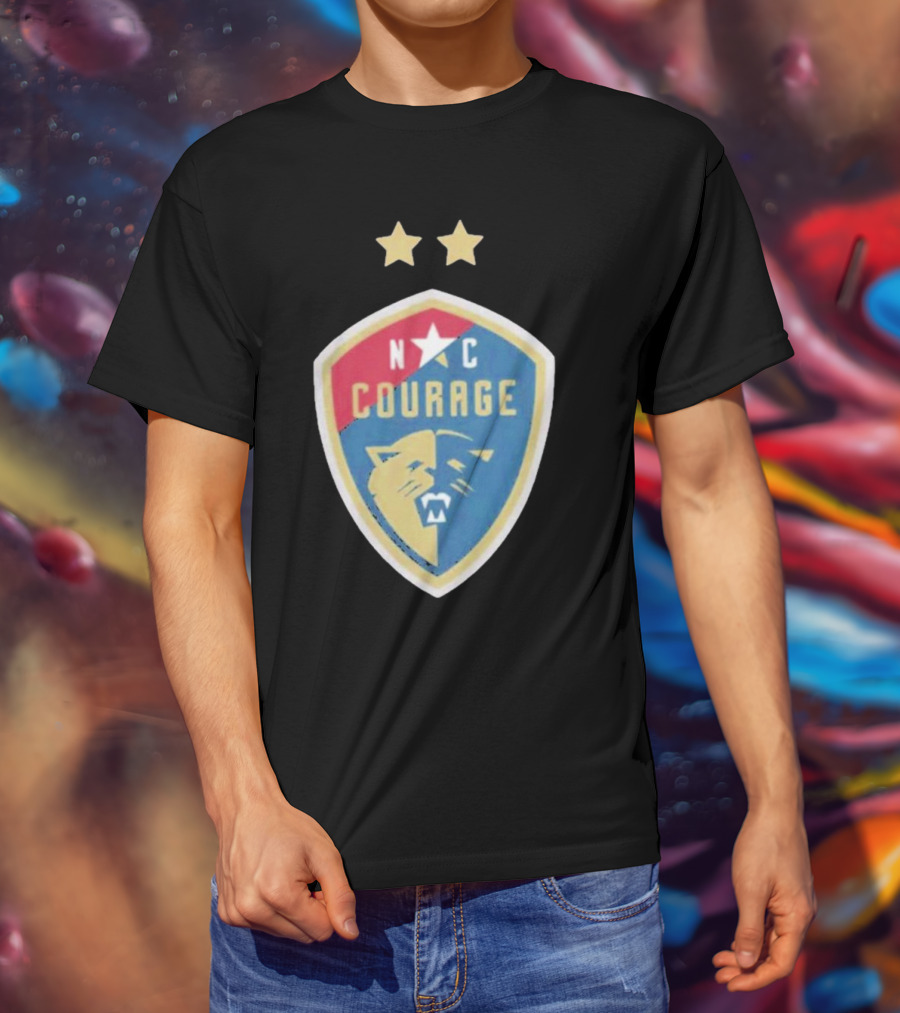 NC Courage Logo Two Stars T-Shirt