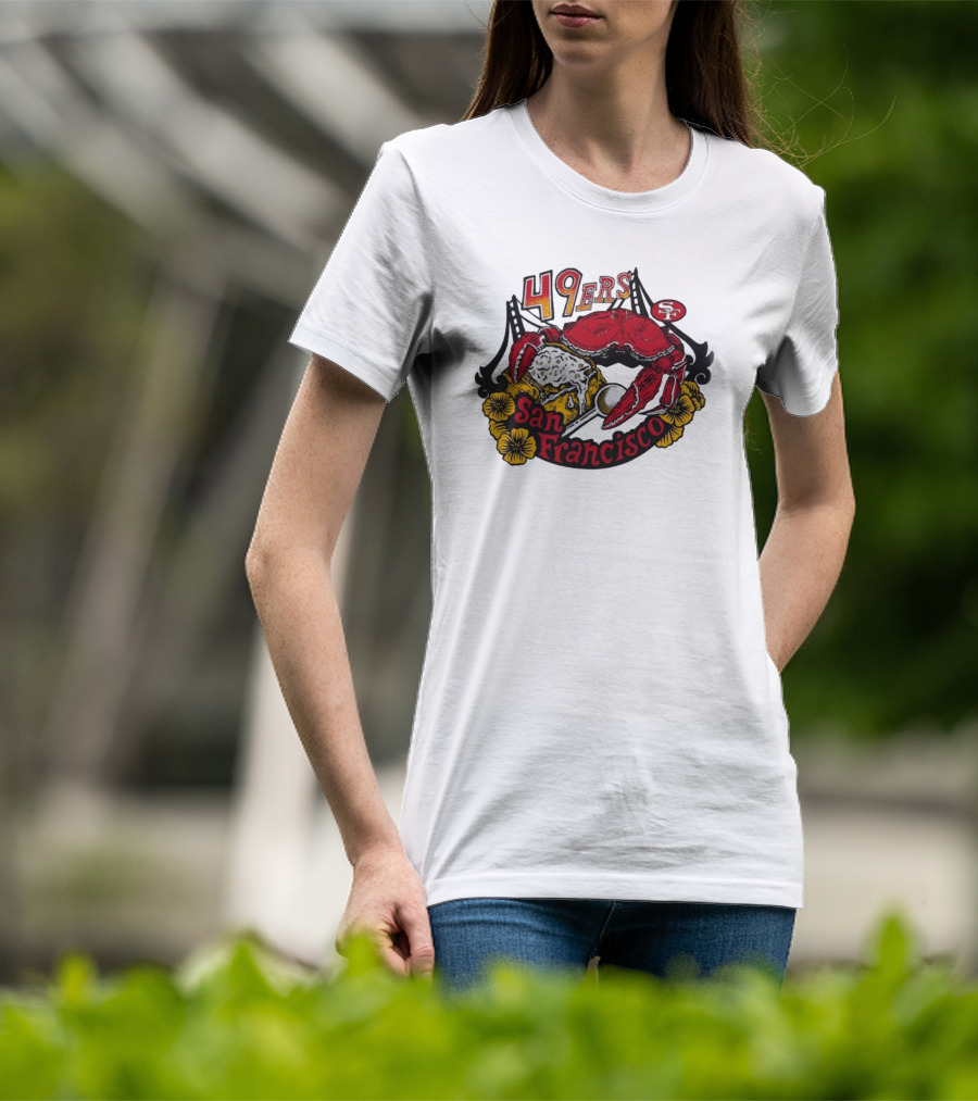 San Francisco 49ers NFL X Guy Fieri Flavortown Crab Bridge T-Shirt