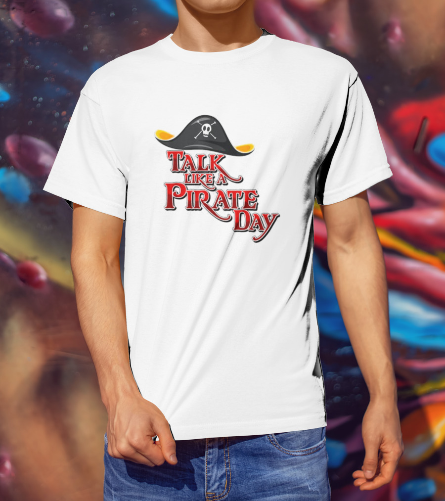 Talk Like A Pirate Day Skull Hat Costume International Pirate Day T-Shirt